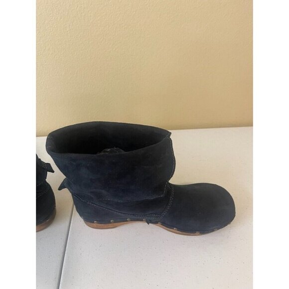 Women’s 39 US 8 Sanita Marcia Low Flex Wood Boot Navy Blue Suede - Picture 7 of 14